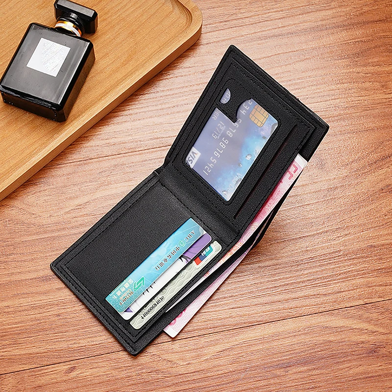 

Men's Wallet Short Multi-card Coin Purse Fashion Casual Faux Leather Wallet Male Youth Thin Three-fold Horizontal Soft Wallets