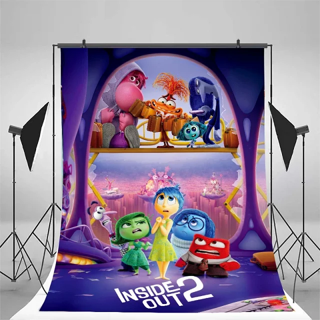 thumbnail image 1 of Juego de ramo de globos con temática de Inside Out, suministros para fiestas de cumpleaños 1.º y 2.º, globos de látex coloridos para niñas y niños, decoración para el hogar y exteriores, 1 of 5