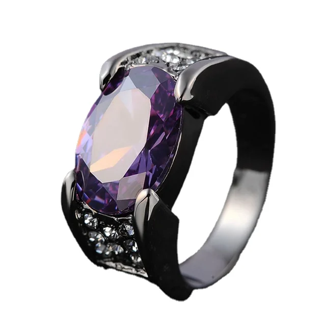 Zircon Crystal Ring for Women Silver Color Female Rings Party Jewelry Accessories Fashion Red Blue Heart Love Hollow Carved