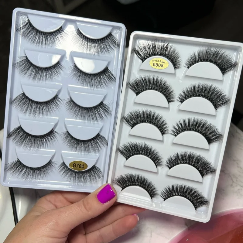 False Eyelashes 5/3pairs makeup eyelashes soft fluffy dramatic 3d mink lashes lash extension make up 3d cilios faux cils