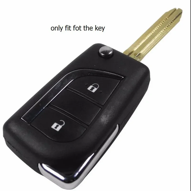 Silicone Rubber Car Key Cover Case Shell Set Protector Fob for Toyota Aygo Yaris Highlander Camry RAV4 2 Button Key Holder