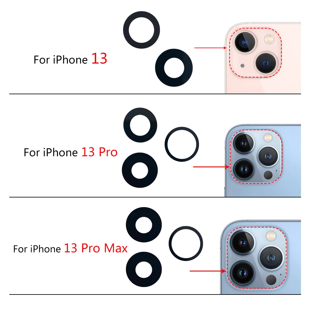 Premium Back Rear Camera Glass Lens with Adhesive