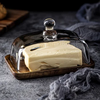 Vintage Glass Butter Dish 1