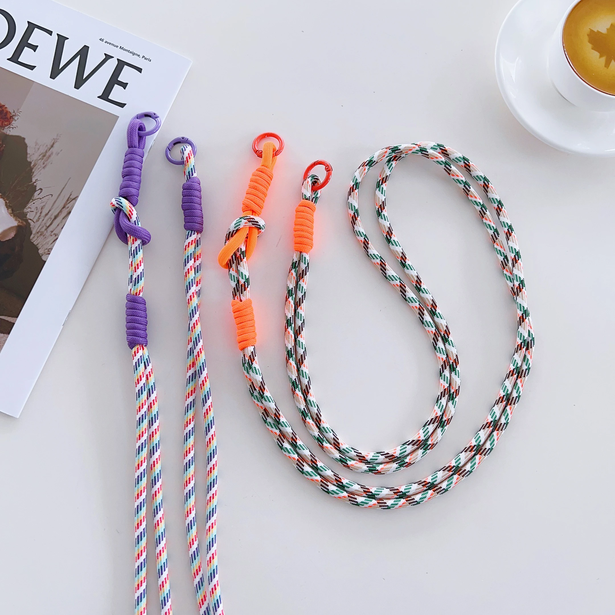 Hand-Woven Colorful Phone Lanyard Crossbody Strap