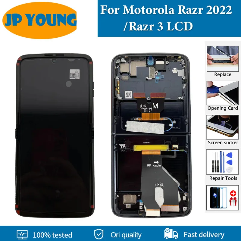 Originale Amoled 6.7 "Per Motorola Moto Razr 2022 Razr 3 Display Lcd Touch Screen Digitizer Per Motorola Razr 2022 Xt2251-1 Lcd