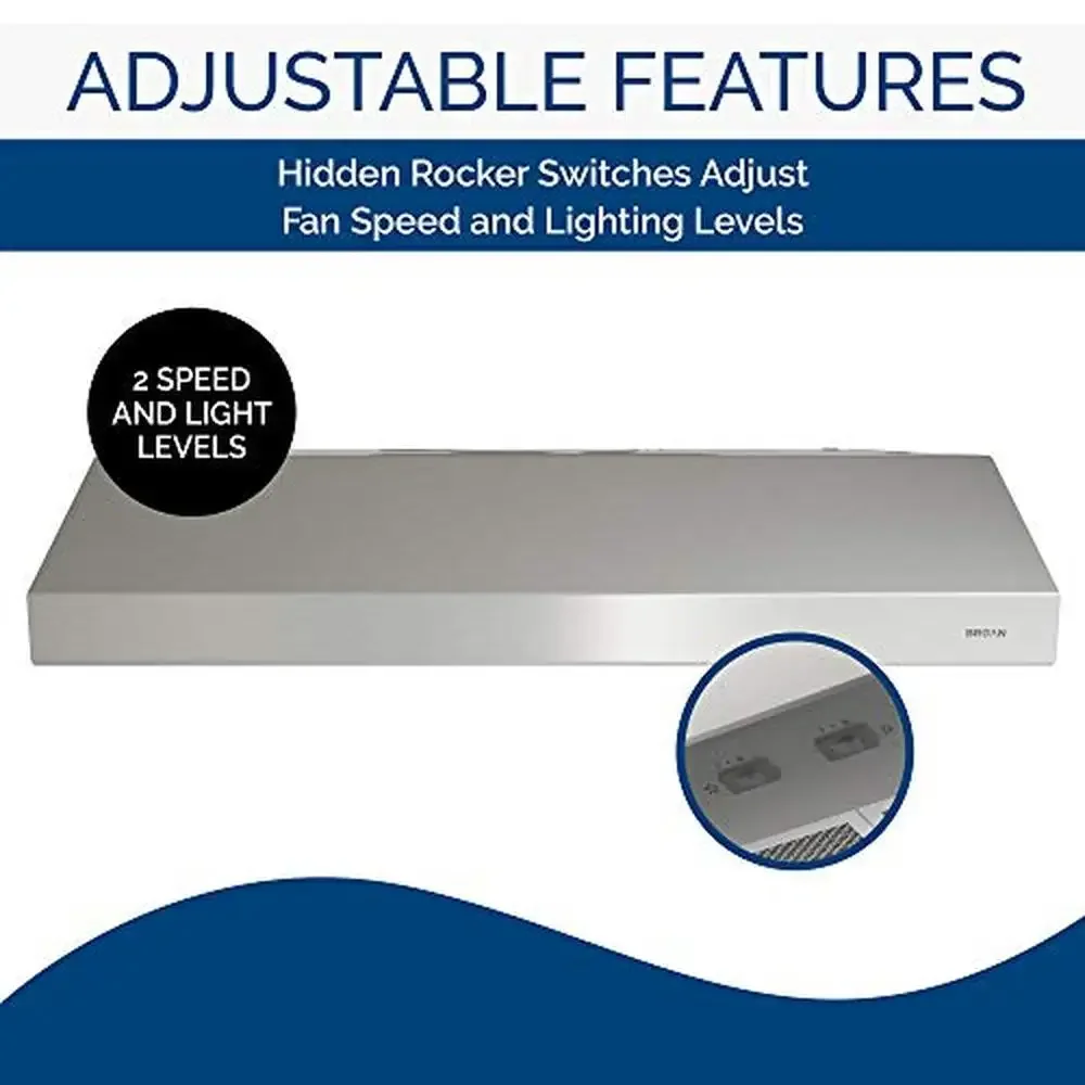 30-Inch Under-Cabinet Convertible Range Hood with Exhaust Fan and LED Lighting 300 CFM Captur System Dishwasher-Safe Filters