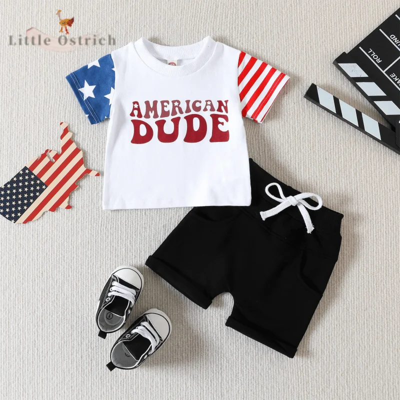 

Newborn Baby Boy Cotton Clothes Set T-shirt+Shorts Summer Child Striped Clothing Suit Short Sleeve Pullover Baby Clothes 9M-3Y