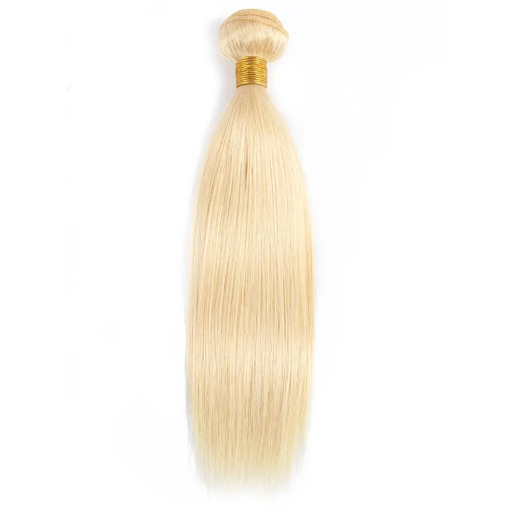 Přímo svazky člověk vlasy 613 med blondýnka #8 oharek blondýnka barva člověk vlasy tkaní 100% remy člověk přírodní vlasy prodlužování 100g