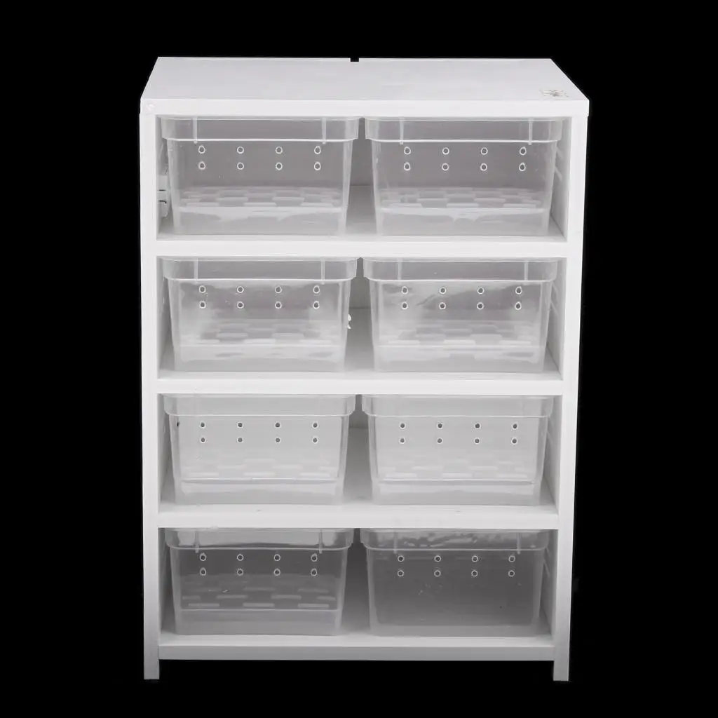 PVC Breeding Cabinet for Reptile In Winter Reptile Terrarium 8 Breeding Boxes