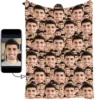 Custom Photo Face Blanket, Personalized Faces All Over Blanket, Funny Face Blanket for Couch Gift for Valentine Spouse, Gag Gift 1