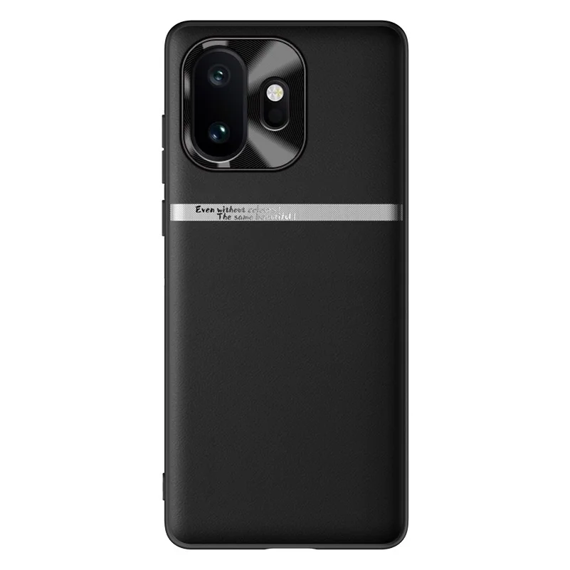 Elegant Nickel-Plated Leather Ribbon Phone Case - Liquid Plain Design