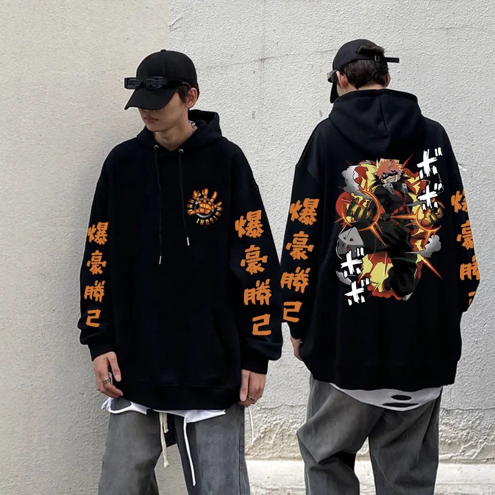 

Anime My Hero Academia Bakugou Katsuki Print Hoodie Mens Casual Oversized Sweatshirt Men Manga Harajuku Hoodies Cosplay Clothing