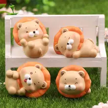 

Anti-scratch Cute Miniature Fairy Garden Figure Cartoon Lion Statue for Gifts