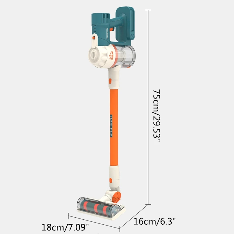 Kids Electric Vacuum Cleaner Toy House Cleaning Toy Pretend for Play Simulation Cleaner with 3 x Nozzle Duster Children 5