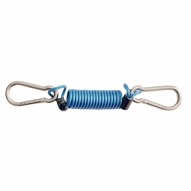 Durable Anti-Loss Steel Wire Spring Keychain with Elastic Telescopic Chain
