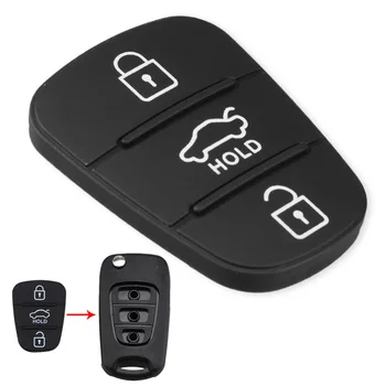 Custodia a 3 pulsanti per chiave in silicone per auto per Hyundai IX35 I30 per Accent per Kia K2 K5 per Rio Flip Key