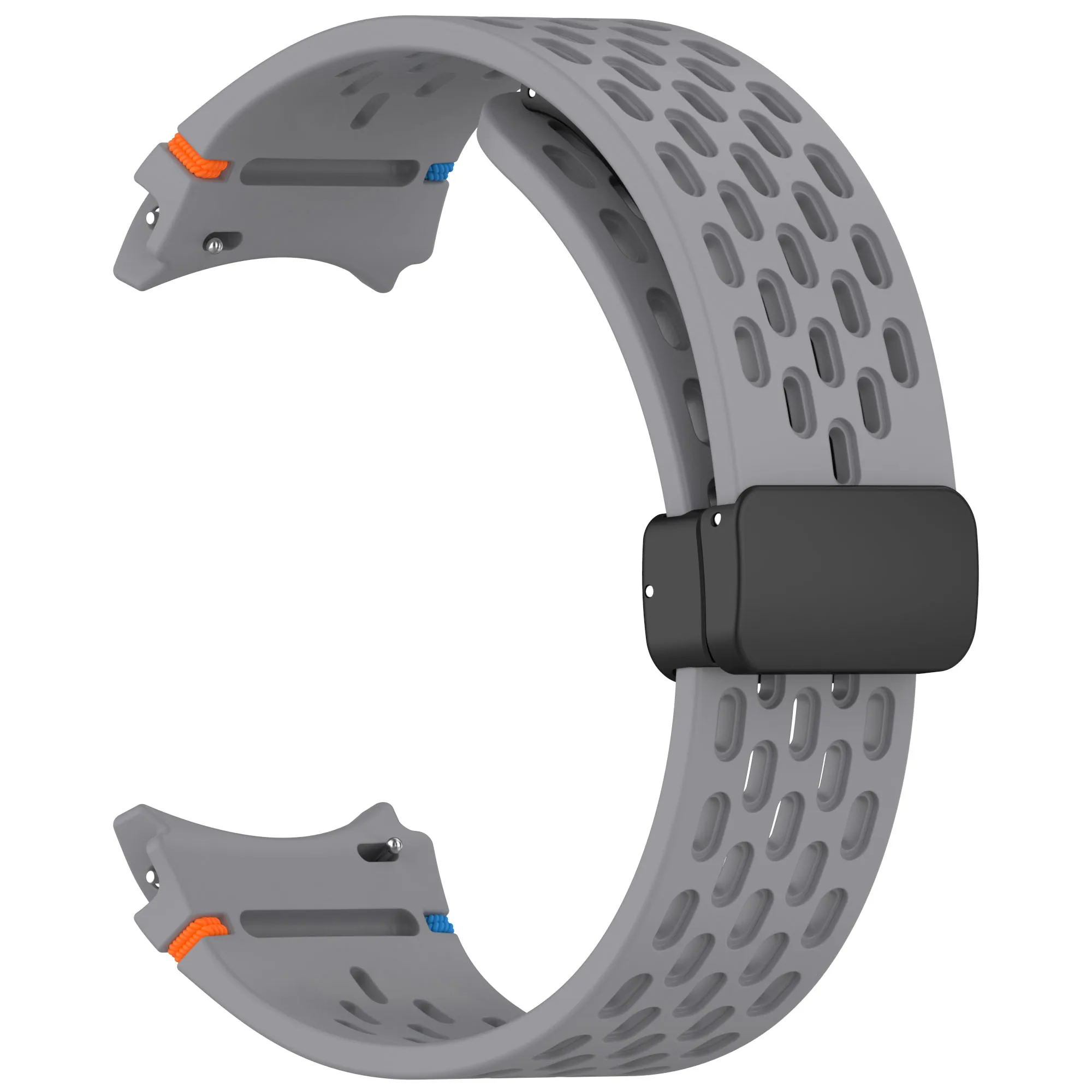 Magnetic Buckle Silicone Watch Band - 20mm Strap with No-Gap Design
