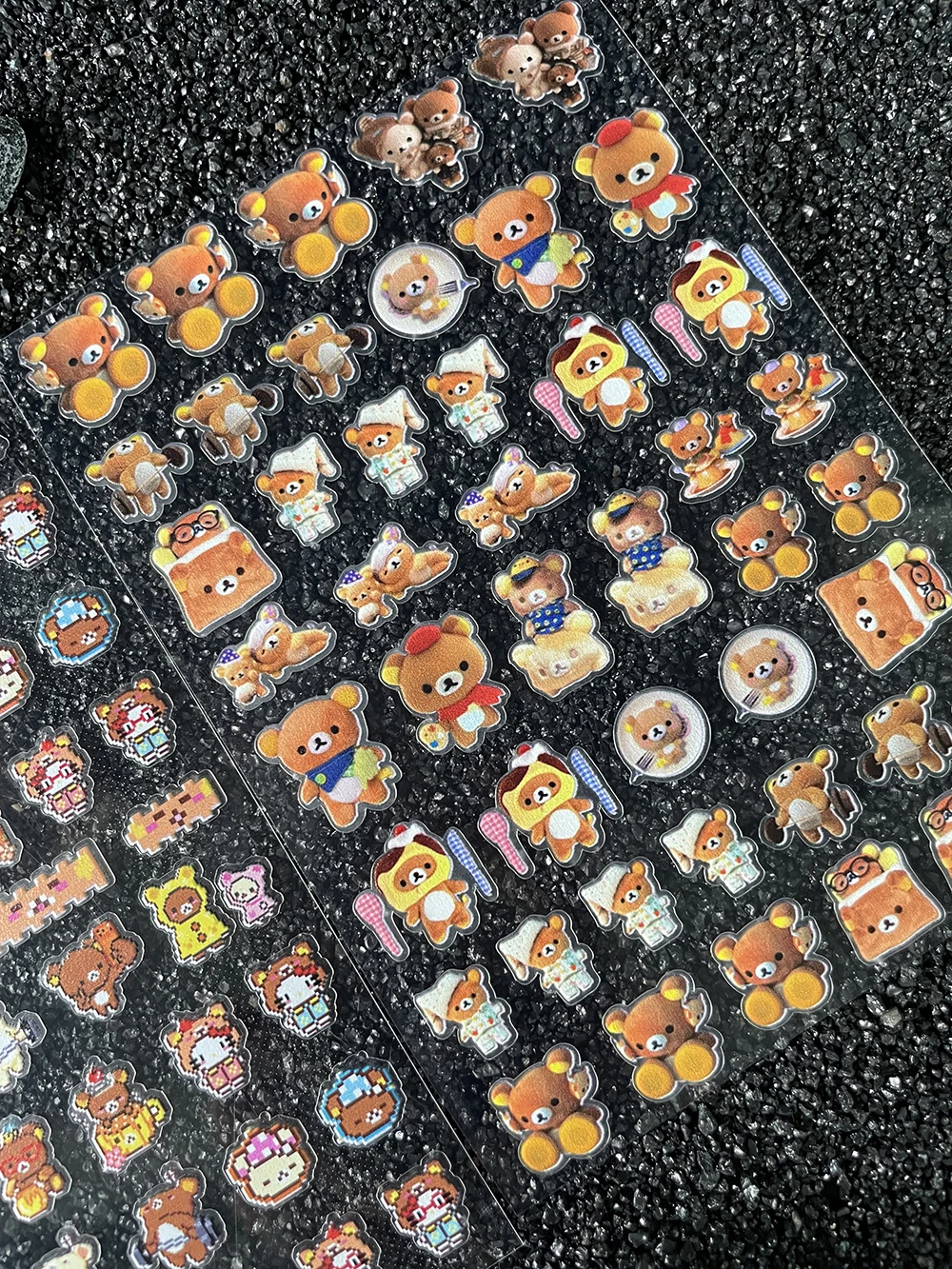 PVC Y2k Rilakkuma Wasserdichte Kawaii-Tier-Nagelaufkleber, Dekoration, DIY, niedliche Cartoon-Klebeschieber für Maniküre-Aufkleber – Detail 14