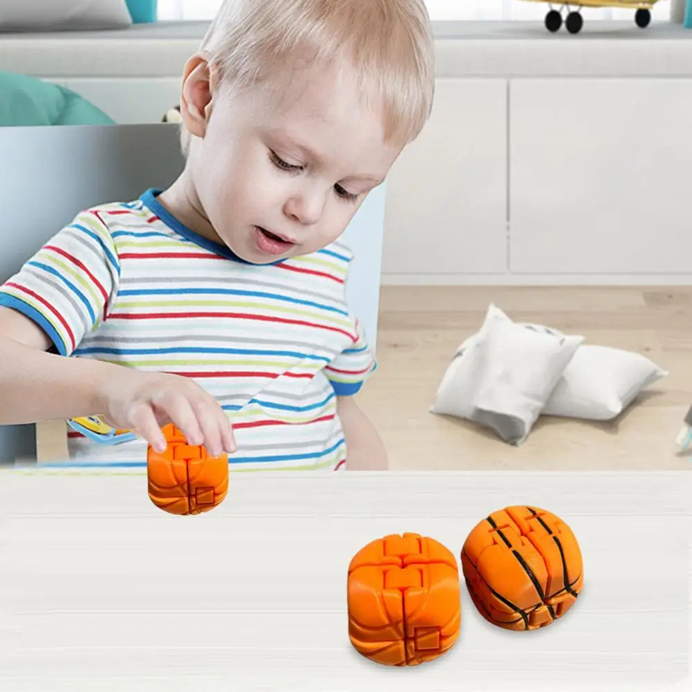 Basketball Cube Puzzle Toy Kids Adults Mini Basketball Puzzle Cube Toy Sensory Fidgeting Stress Relief