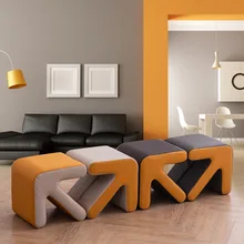 

Modern Design Home Sofa Toys Mini Orange Living Room Aesthetic Leather Portable Stool Chair Arrow Silla Infantil Home Furniture