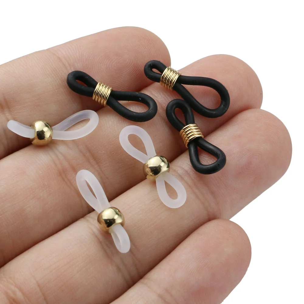 Eyewear Chain Holder Strap with Rubber Loop Connectors - 20pcs Set