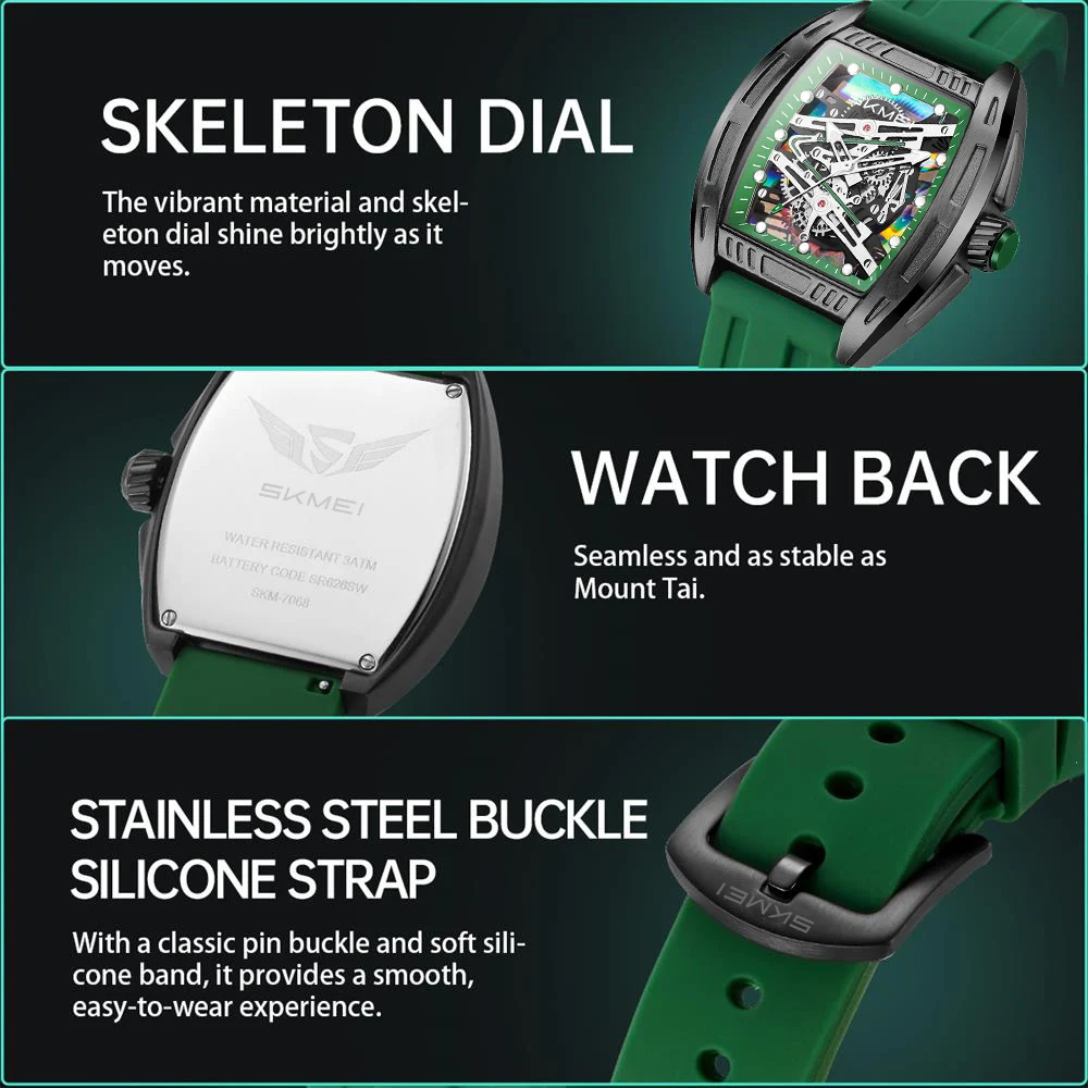 SKMEI Fashion Design New Luxury Business Quartz Movement Watches For Men Women Waterproof Time Date Wristwatches Reloj Hombre view 4