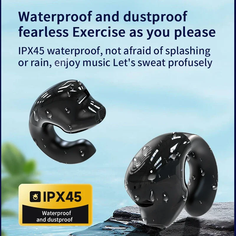 Wireless Headphones Bluetooth 5.3 Earphones With Mic Single in-Ear Sports Waterproof TWS Earbuds Bluetooth Handsfree Headset 6