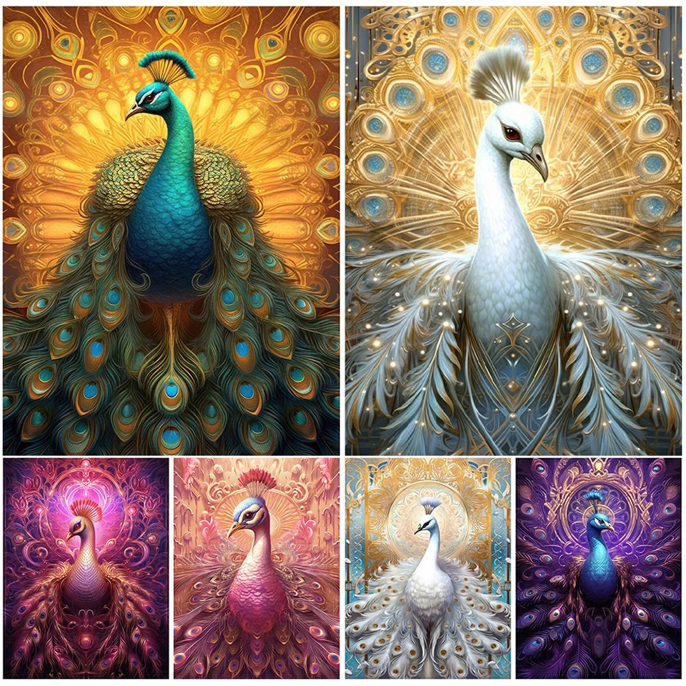 Pittura Diamante Animale Mosaico Di Pavone Ricamo Fantasia Kit Punto Croce Decorazione Casa Nuova Collezione 2023