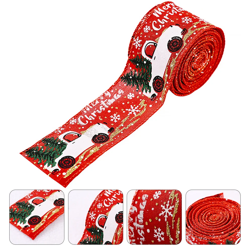 

Christmas Tree Ribbon Decorative Prop Party Packing Wreath Decoration Fabric Gift Wrapping DIY