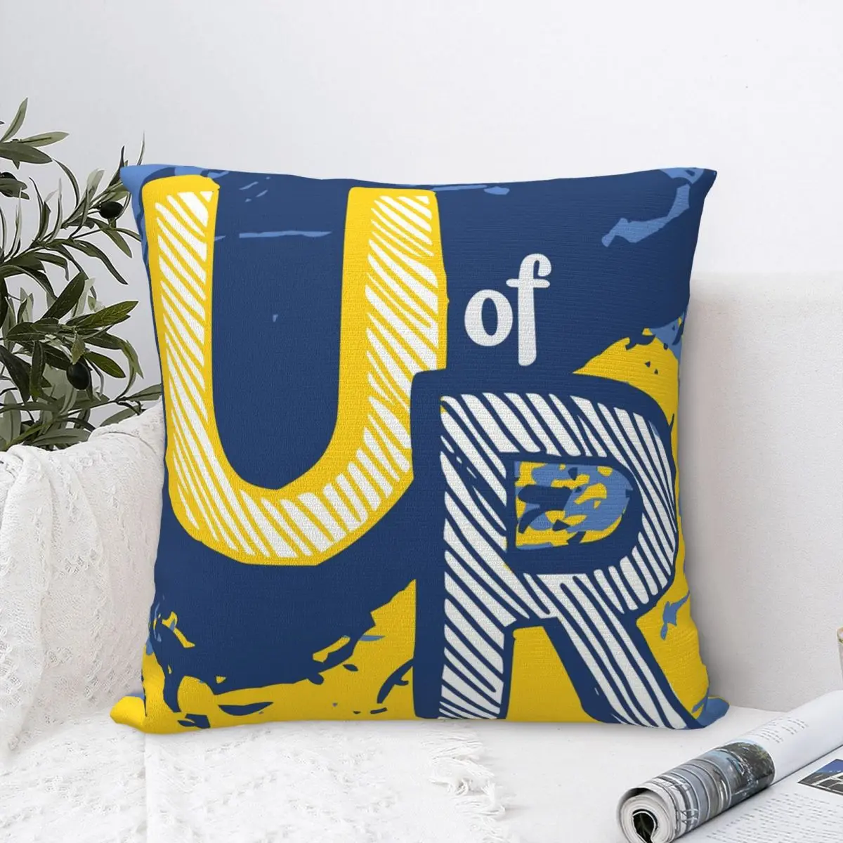 

University Of Rochester Logo Pillowcase Pillow Case Cushion Cover Home Sofa Car Decorative Throw Pillow Pillowcases Decoration