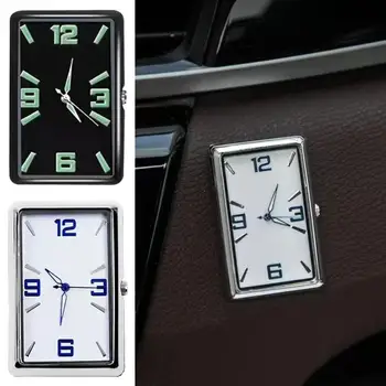 Orologio per Auto da Bocchetta dell'Aria Condizionata, Orologio Elettronico al Quarzo, Orologio Digitale Luminoso Quadrato Verticale alla Moda per Auto, Accessori Auto