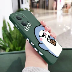 Adorable Shark Silicone Soft Phone Case for Honor Magic 8 Lite (Dark Green)