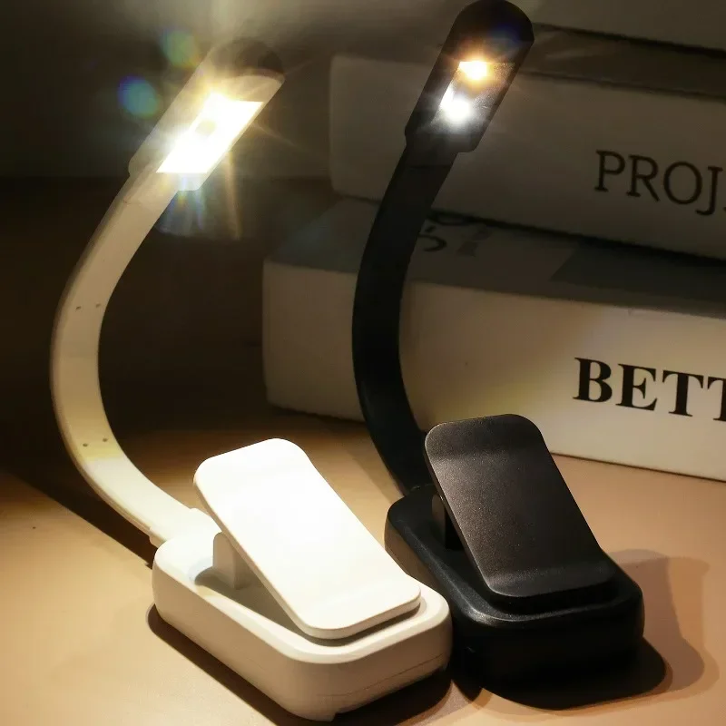 LED Clip Book Light Read Table Lamp 3 Color Brightness Night Lights Flexible Desk Lamps Portable Dormitory Light Travel Lighting 3