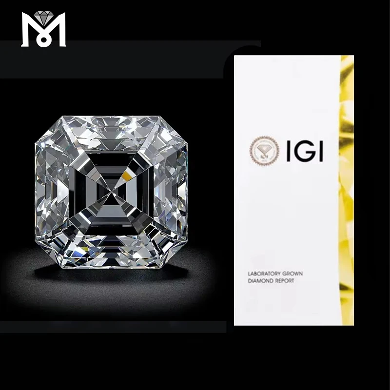 1ct 1.5ct 2ct 2.5ct 3ct 5ct Asscher Cut Lab Grown Diamonds With IGI certificate HPHT CVD Fancy Shape Diamond