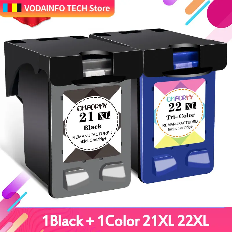 Ink Cartridge Replacement 21 22 for HP 21XL HP21 Deskjet F2280 F4180 F4100 F2100 F2200 F300 Printer XL