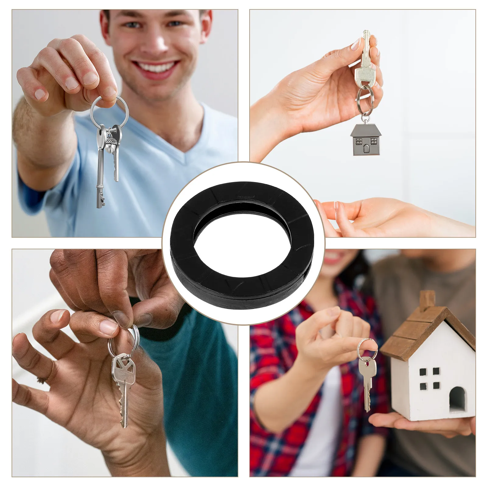 24개 실리콘 키 커버 캡 모든 종류의 키에 적합 강력한 고정력 세척 가능한 키 식별기 가정 및 사무실 키 정리용