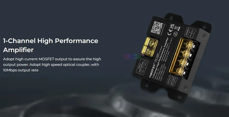 Description Picture 6 of itemPA1 Miboxer 1 Channel LED High Performance Amplifier 24V 25A output the signal of main controller completely & synchronously