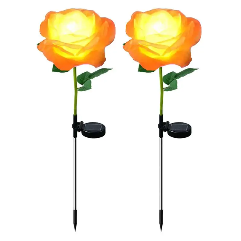 

Solar Rose Lights Outdoor Solar Garden Stake Lights Waterproof Solar Decorative Lights For Patio Pathway Courtyard Garden Lawn