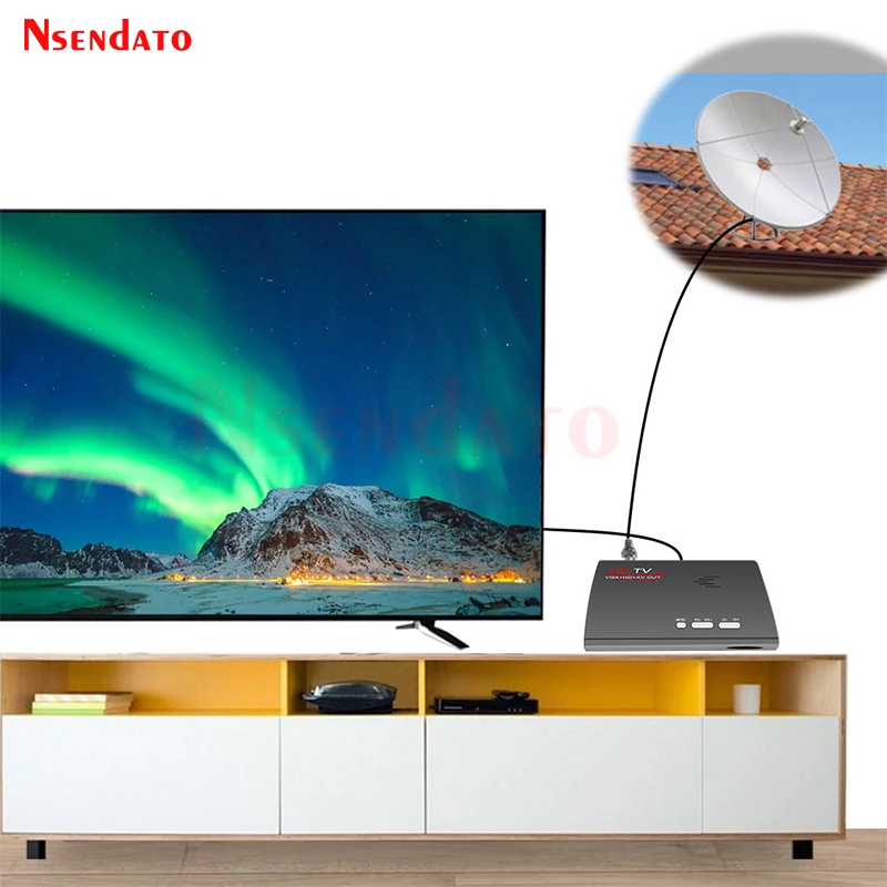 Digital Terrestrial Full HD DVB-T/DVB-T2 TV Receiver Box Remote Control VGA AV CVBS HD TV Tuner Receiver For LCD/CRT Monitors