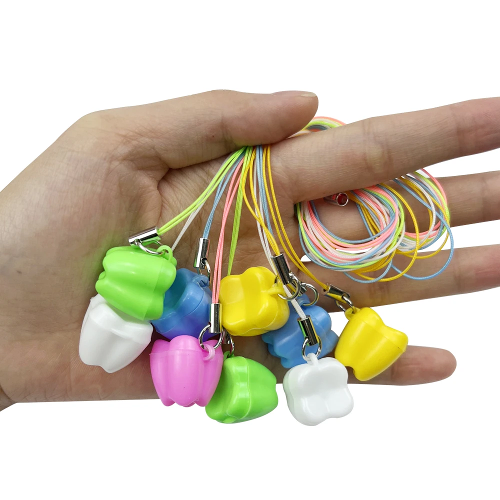 50개/봉지 유치 보관함 치아 모양 어린이 유치 보관함  유치 정리함  선물