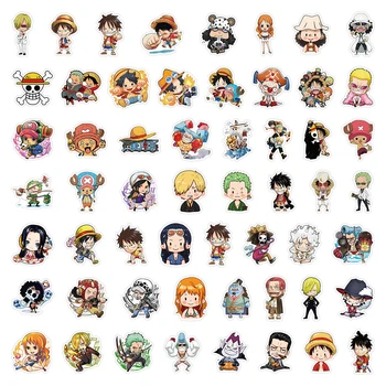 10/30/55pcs Cute One Piece Anime Stickers Cartoon DIY Skateboard Phone Case Laptop Waterproof Cool Zoro Luffy Sticker Decals Toy 6