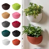 10 Colors Flower Pot Wall-mounted Semi-circular No-punching Flower Basket for Outdoor Garden Balcony Planter Bucket Home Decor 1