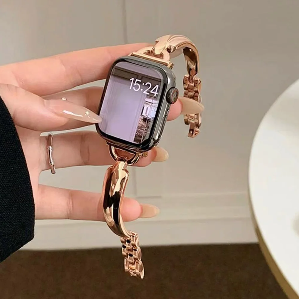 Elegant Metal Bracelet Band for Apple Watch - Women's Edition