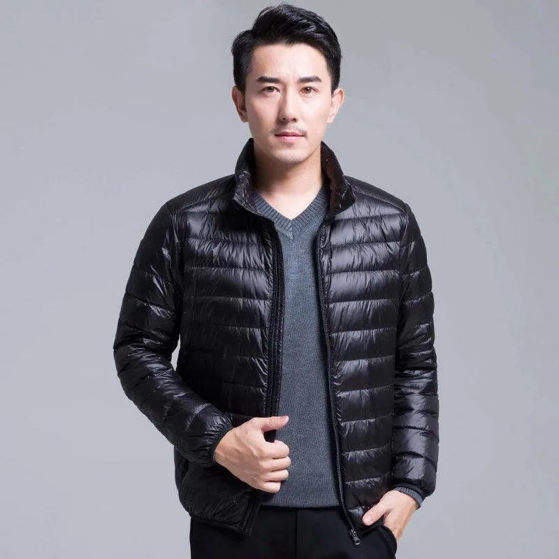 

Men's Lightweight Feather Rong Cotton Coat Solid Color Leisure Padded Cotton-padded Jacket Outdoor Skiing Mountaineering Coat