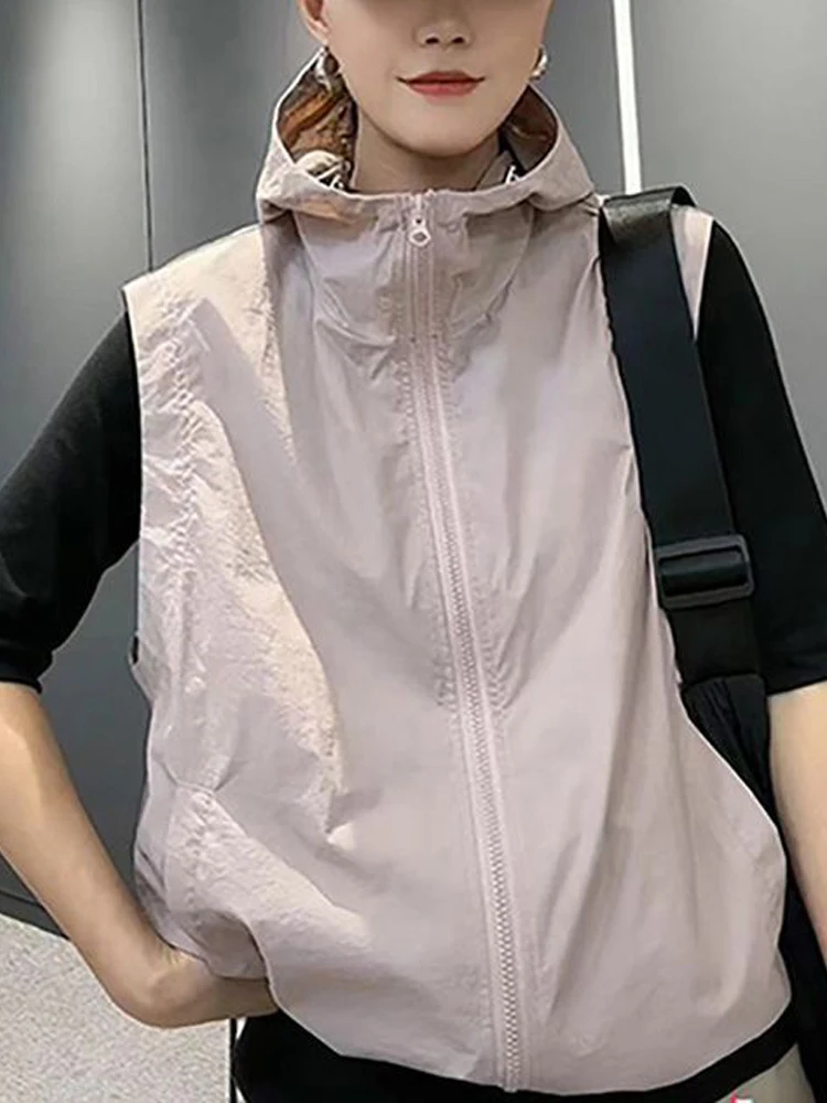 Gilet Sans Manches à Capuche Femme Nx - Noir - Taille 16 - Chaud Et Décontracté