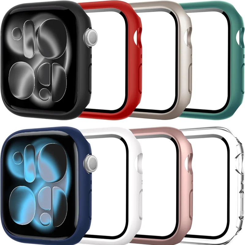 Premium Glass Protective Case for Apple Watch - Full Screen Coverage and Protection