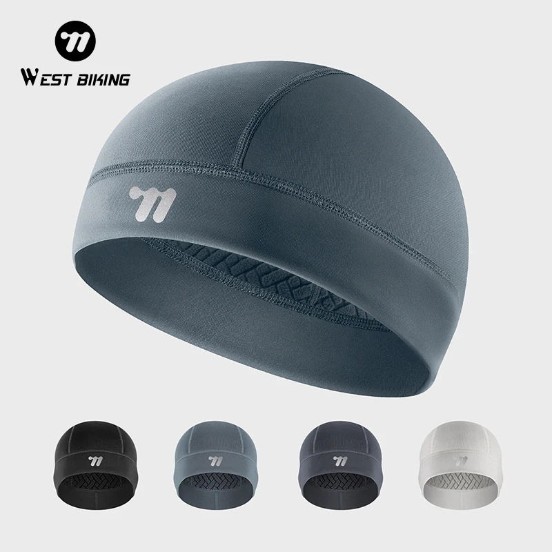WEST BIKING Hight Elastic Cycling Caps Windproof Thermal Fleece MTB Bicycle Cap Ski Motorcycle Riding Hat Winter Headband