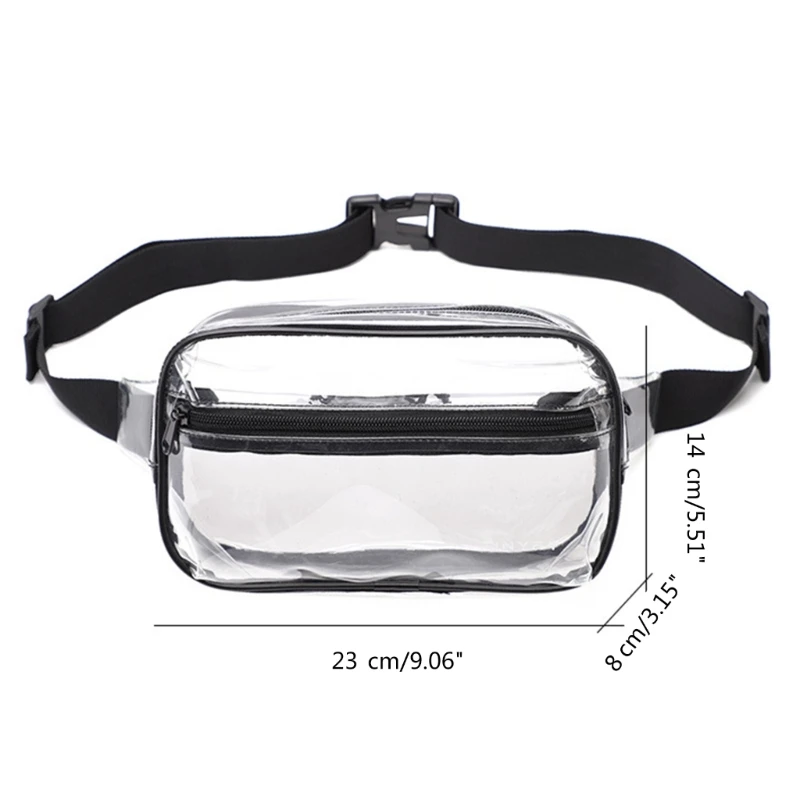 Clear Waist Bags for Women Sling Chest Fashion Transparent PVC Belt Pack Bags Crossbody Bag Shoulder Bag