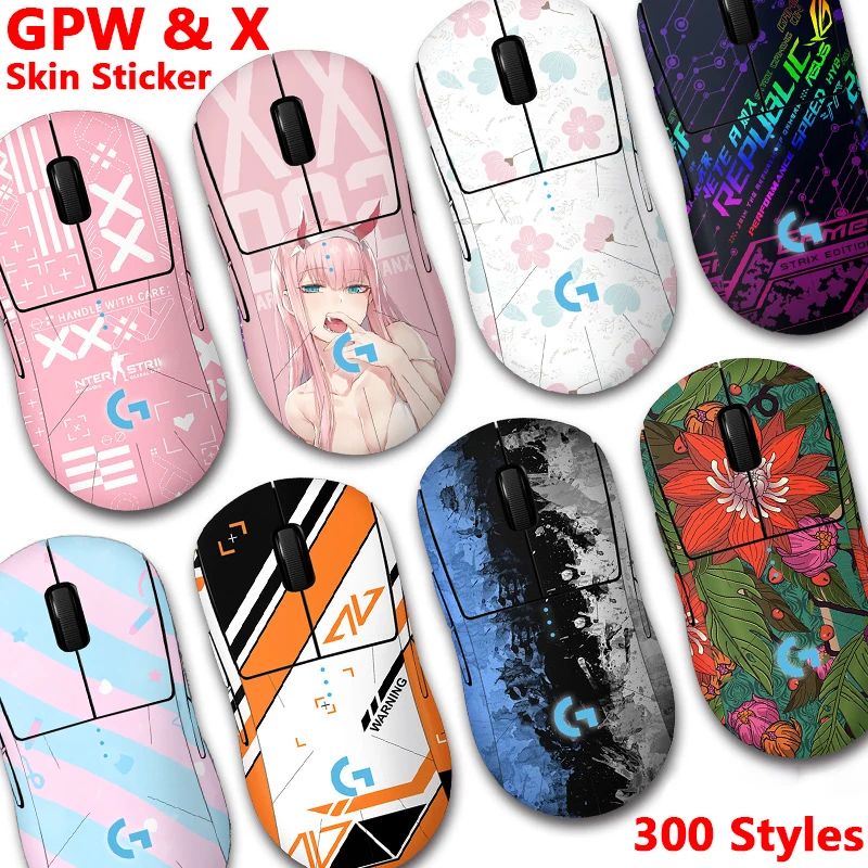 

300 Styles Pink Cute Skin Full Coverage Scratch Protection Sticker For Logitech G Pro X Superlight GPW Wireless Mouse