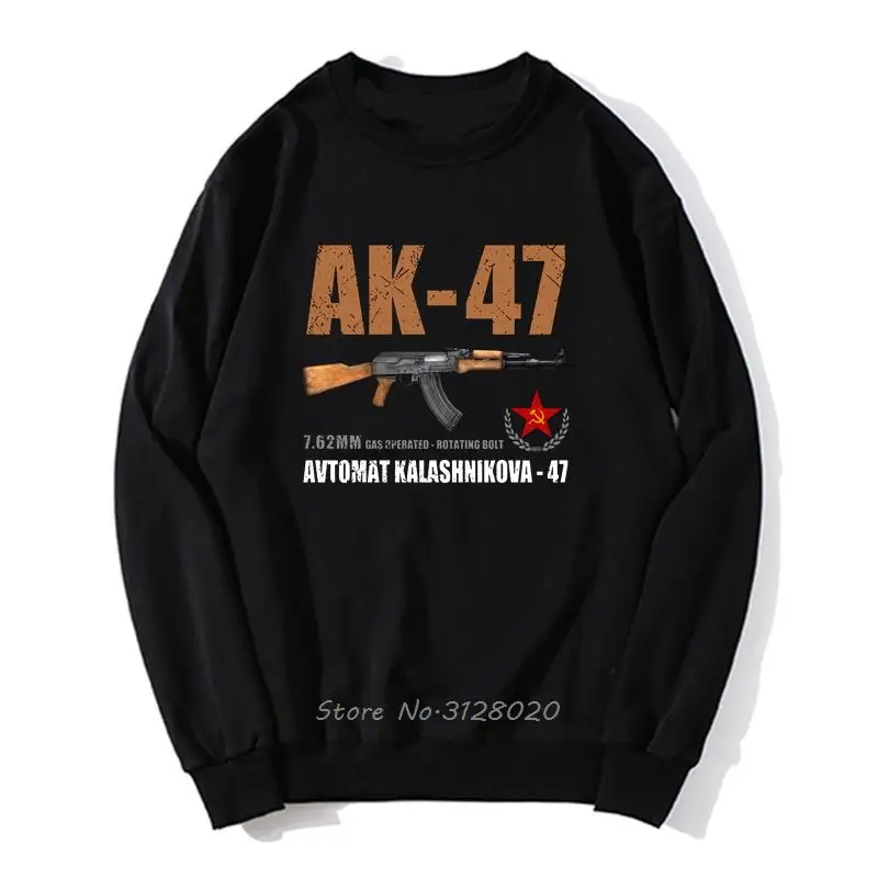 AK-47 Avtomat Kalashnikova Russian Riffle Hoodie Herren Übergroßer Pullover Unisex Sweatshirt Streetwear Harajuku – Detail 2